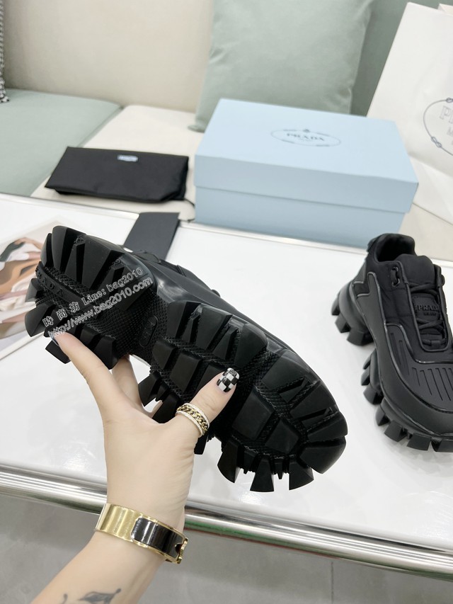 Prada男女運動鞋 普拉達代購級2022S最新走秀單鞋 情侶款老爹鞋系列 dx3003